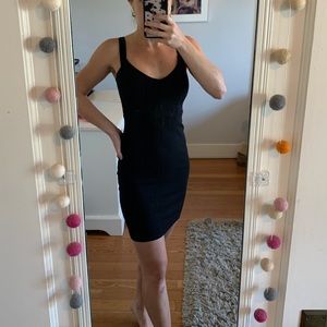 Black bodycon cocktail dress